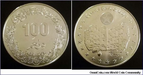 Libya 100 dirhams. 2014