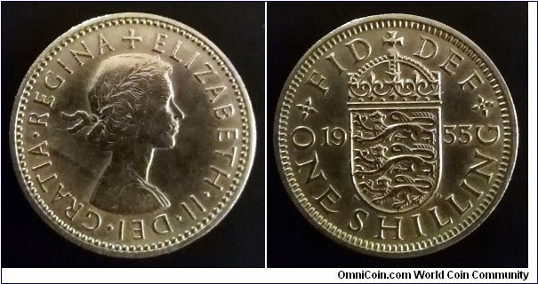 1 shilling 1955, English shield (III)