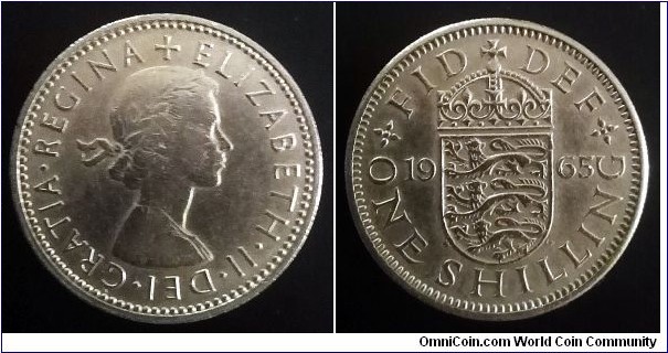 1 shilling 1965, English shield.