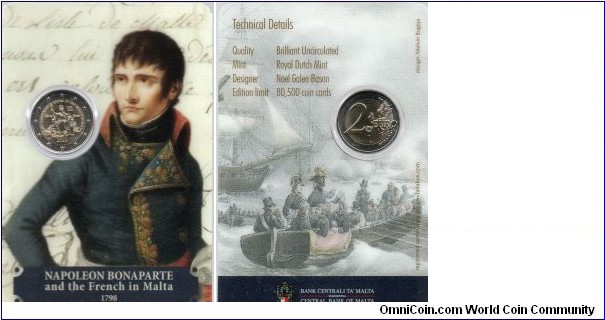 2 Euro Napoleon Bonapart and the French in Malta 1798