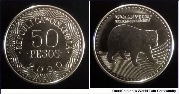 Colombia 50 pesos. 2020