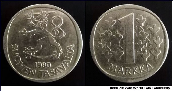 Finland 1 markka. 1980 K (II)