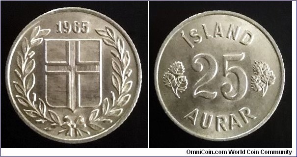 Iceland 25 aurar. 1965 (III)