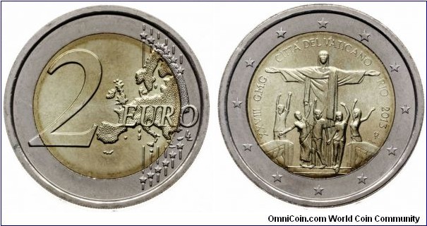 Vatican 2 Euro - 28th World Youth Day