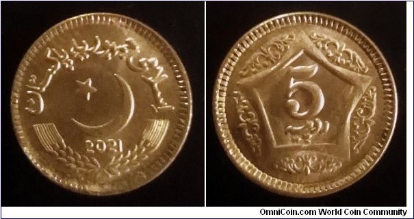 Pakistan 5 rupees. 2021