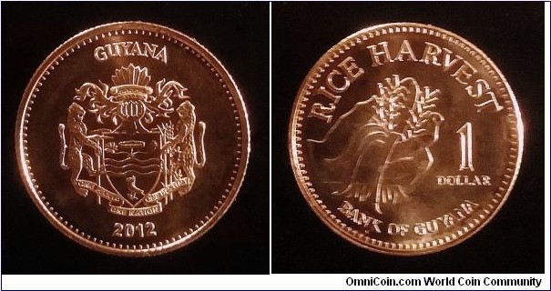 Guyana 1 dollar. 2012