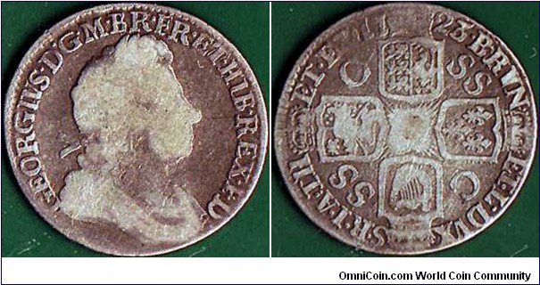 Great Britain 1723 SSC 1 Shilling.