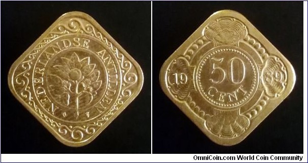 Netherlands Antilles 50 cents. 1989 (II)