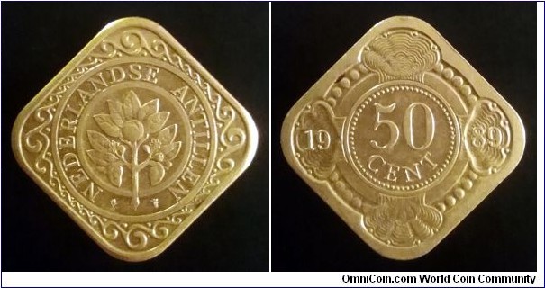 Netherlands Antilles 50 cents. 1989 (III)
