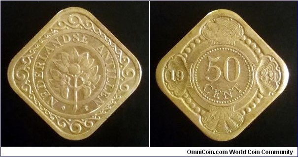 Netherlands Antilles 50 cents. 1989 (IV)