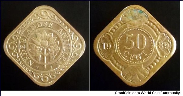 Netherlands Antilles 50 cents. 1989 (V)