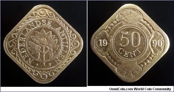 Netherlands Antilles 50 cents. 1990 (III)