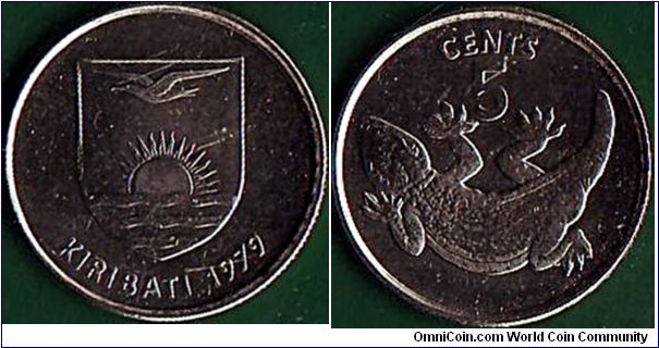 Kiribati 1979 5 Cents.

Magnetic.