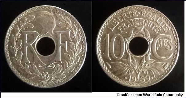 France 10 centimes. 1939