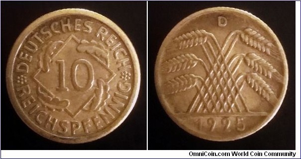 Germany (Weimar Republic) 5 reichspfennig. 1925 D