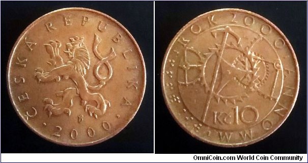 Czech Republic (Czechia) 10 korun. 2000, Year 2000.