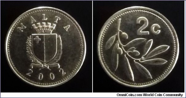 Malta 2 cents. 2002