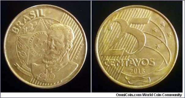 Brazil 25 centavos. 2013