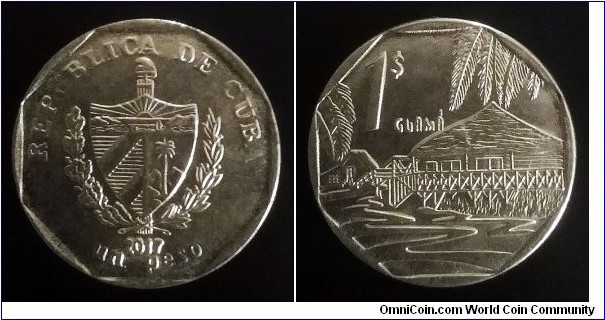 Cuba 1 peso. 2017