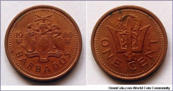 Barbados 1 cent. 1986
