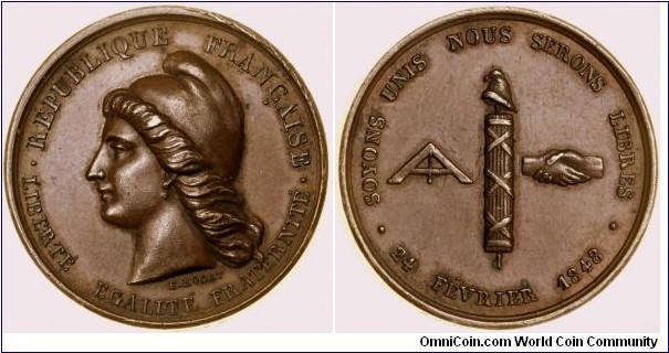 French medal by Emile Rogat.