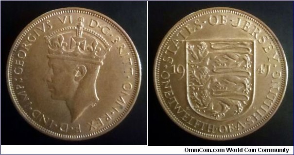 Jersey 1/12 shilling. 1947