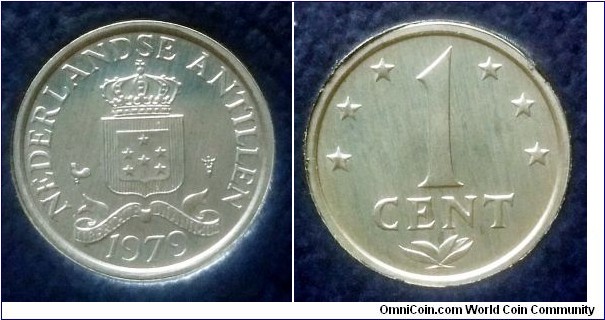 Netherlands Antilles 1 cent from 1979 mint set.