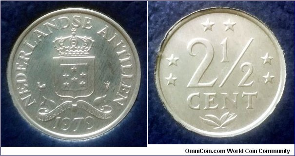 Netherlands Antilles 2 1/2 cent from 1979 mint set.