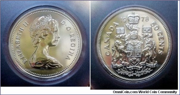 Canada 50 cents. Proof-like from 1978 mint set.