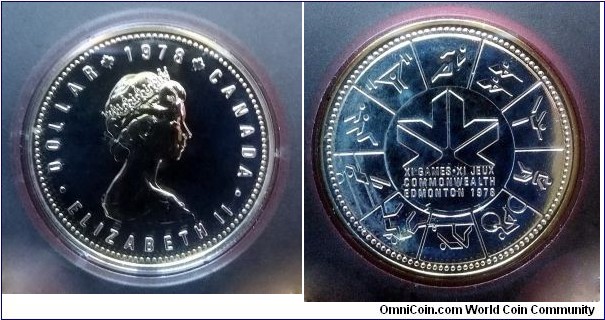 Canada 1 dollar 
1978 Commonwealth Games - Edmonton. Proof-like from 1978  mint set. Ag 500.