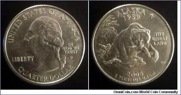 2008 P State quarter - Alaska