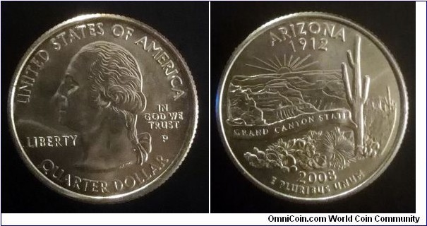 2008 P State quarter - Arizona