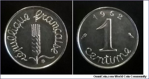 France 1 centime. 1962 (II)