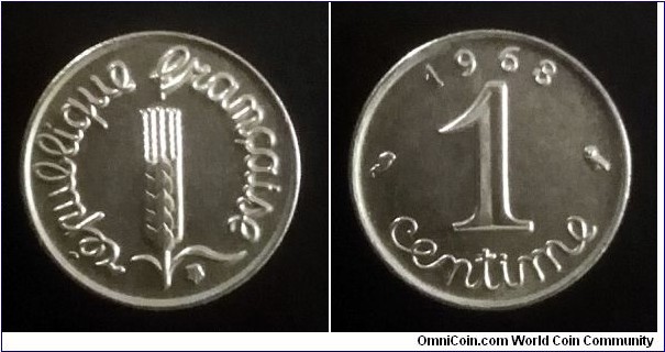 France 1 centime. 1968 (III)