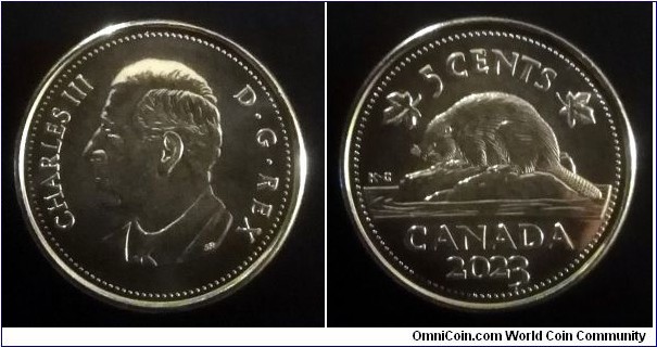 Canada 5 cents. 2023