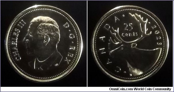 Canada 25 cents. 2023