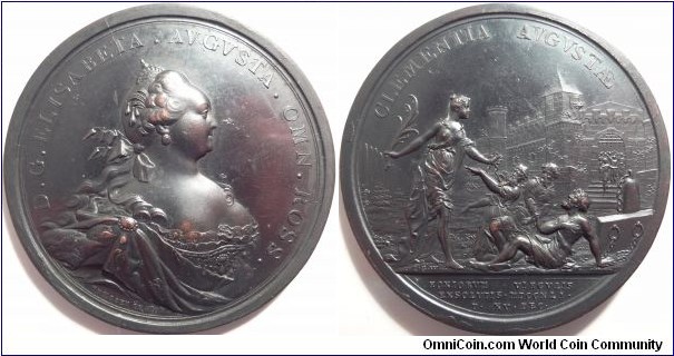 AE Medal commemorating the Royal Amnesty to the condemned on the 15th December 1741. Diakov 85.2