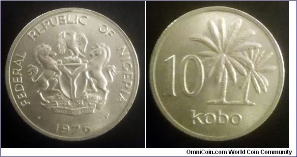 Nigeria 10 kobo. 1976, Second piece in my collection.