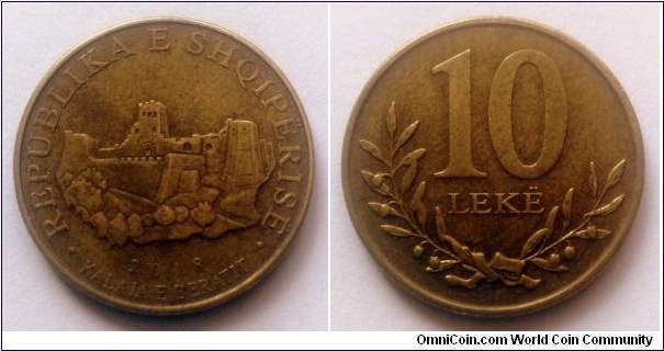 Albania 10 leke. 2018 (II)