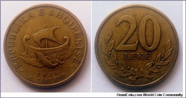 Albania 20 leke. 2016