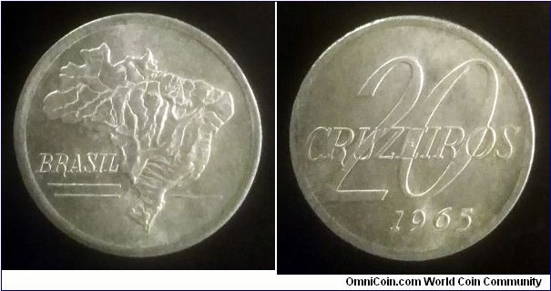 Brazil 20 cruzeiros. 1965