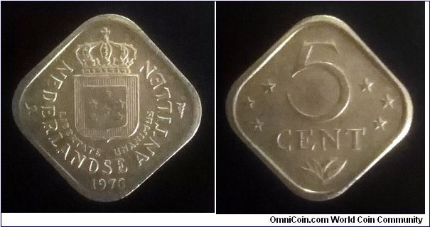 Netherlands Antilles 5 cents. 1976