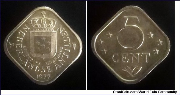 Netherlands Antilles 5 cents. 1977 (II)