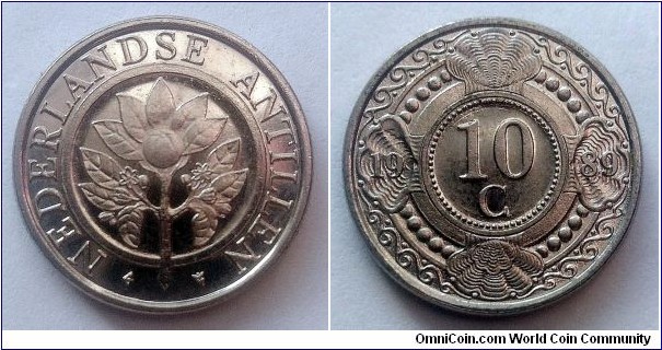 Netherlands Antilles 10 cents. 1989