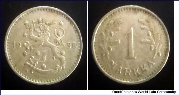 Finland 1 markka. 1938