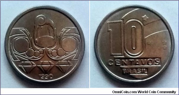 Brazil 10 centavos. 1990 (II)