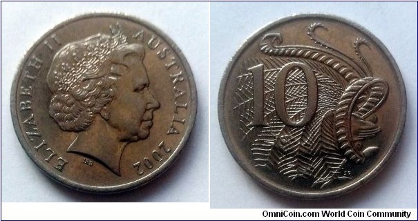 Australia 10 cents. 2002