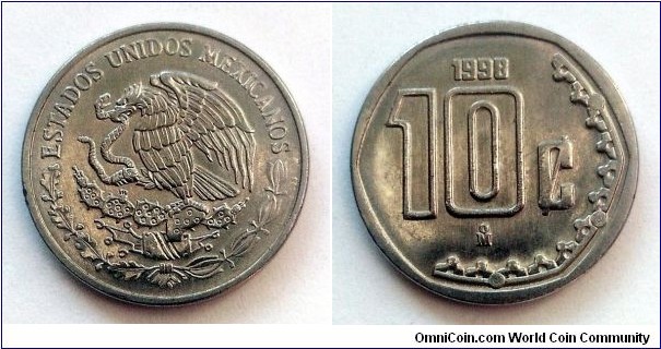 Mexico 10 centavos. 1998