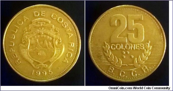 Costa Rica 25 colones. 1995