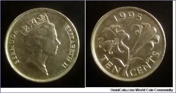 Bermuda 10 cents. 1995